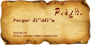 Perger Ádám névjegykártya