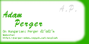 adam perger business card